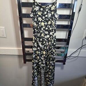 No Boundaries Black Floral Dress